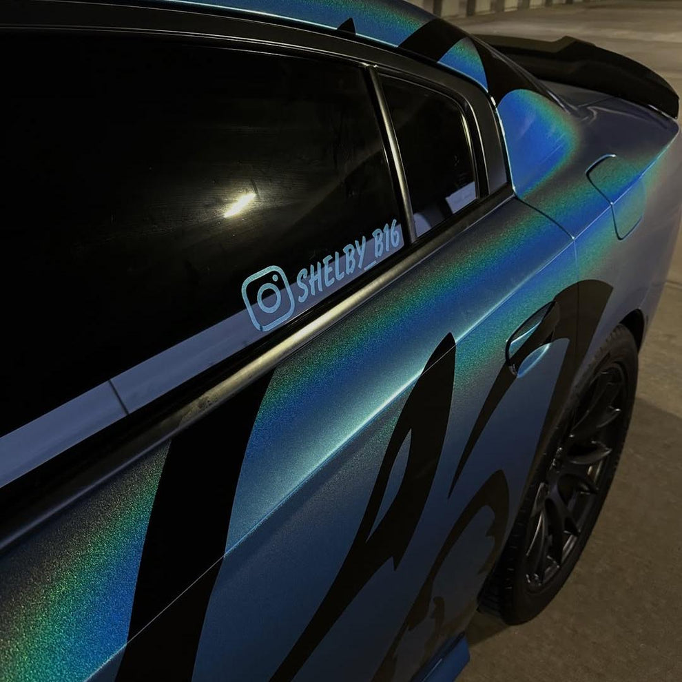 Gloss Metallic Rainbow Laser Blue Car Vinyl Wrap product image 5 - Veloro metallic vinyl wrap