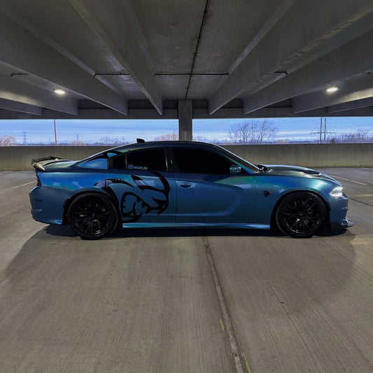 Gloss Metallic Rainbow Laser Blue Car Vinyl Wrap product image 3 - Veloro metallic vinyl wrap