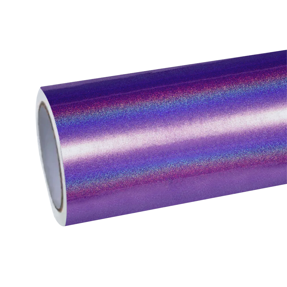 Gloss Metallic Rainbow Laser Dark Purple Car Vinyl Wrap product image 2 - Veloro metallic vinyl wrap