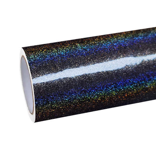 Gloss Metallic Rainbow Laser Flip Psychedelic Grey Car Vinyl Wrap