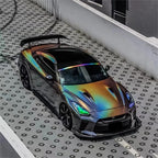 Gloss Metallic Rainbow Laser Flip Psychedelic Grey Car Vinyl Wrap product image 2 - Veloro metallic vinyl wrap