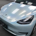 Gloss Metallic Rainbow Laser Ice Blue Car Vinyl Wrap PET product image 3 - Veloro metallic vinyl wrap