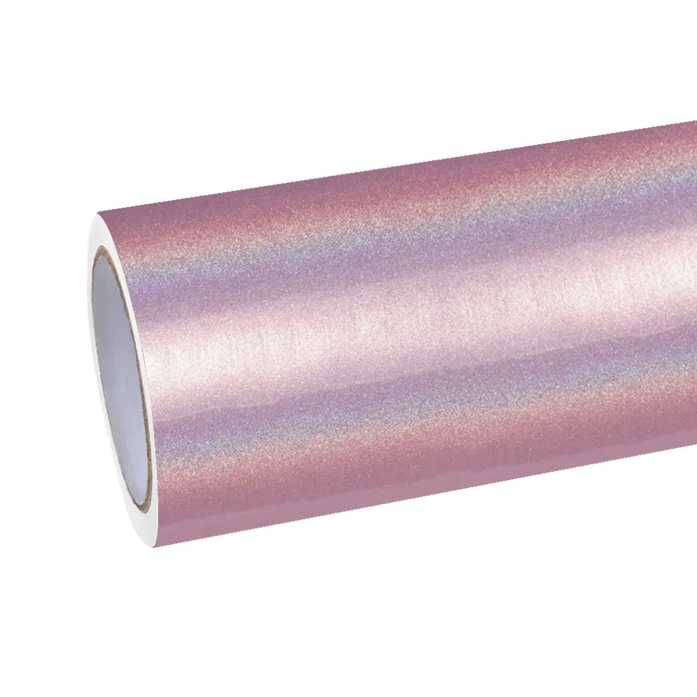 Gloss Metallic Rainbow Laser Light Pink Car Vinyl Wrap product image 2 - Veloro metallic vinyl wrap