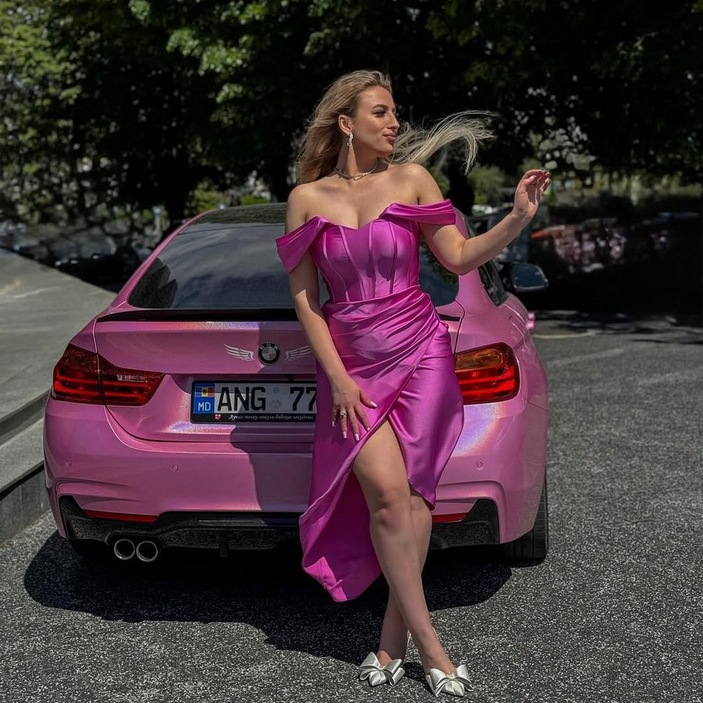 Gloss Metallic Rainbow Laser Pink Car Vinyl Wrap product image 6 - Veloro metallic vinyl wrap