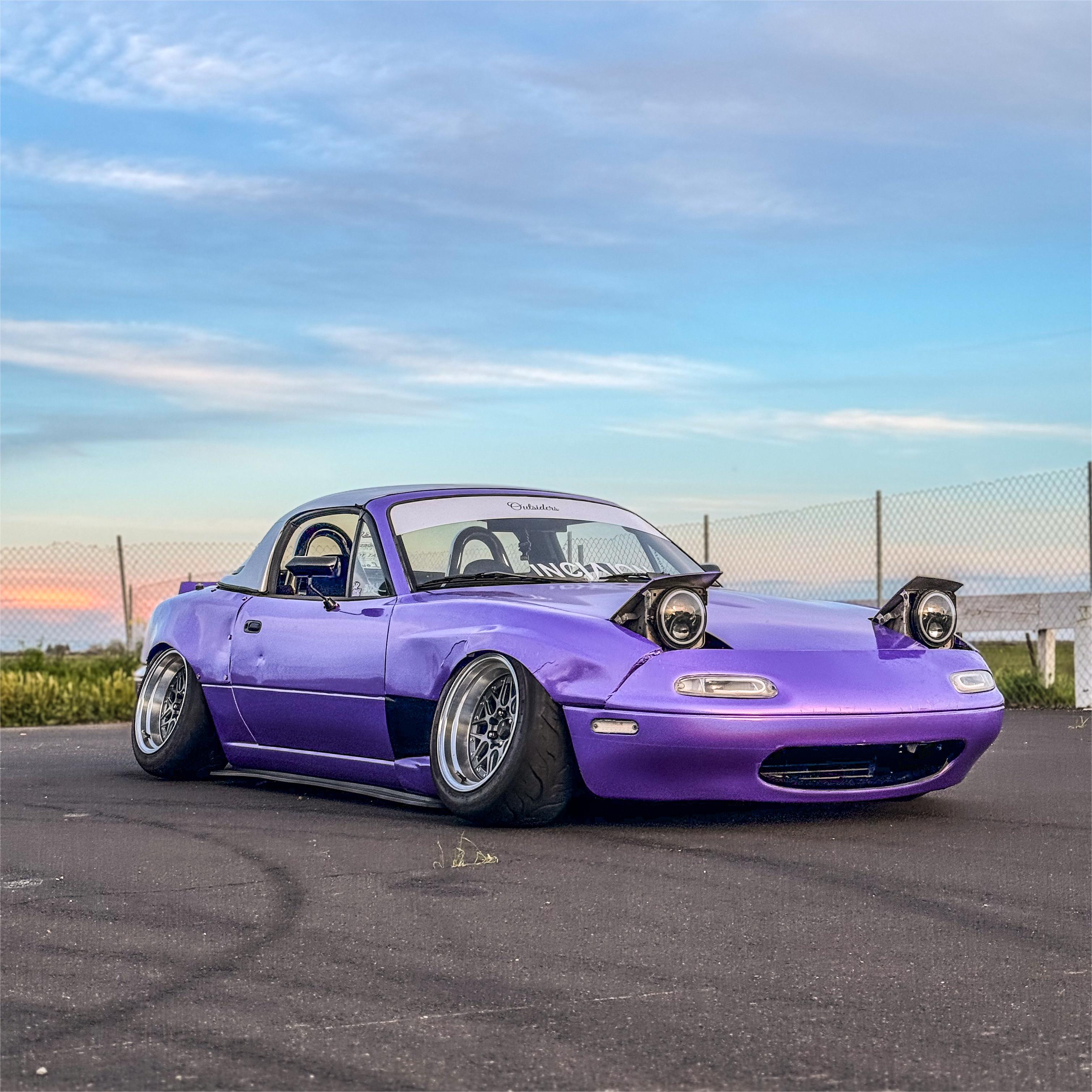 Gloss Metallic Rainbow Laser Purple Light Purple Car Vinyl Wrap product image 6 - Veloro metallic vinyl wrap