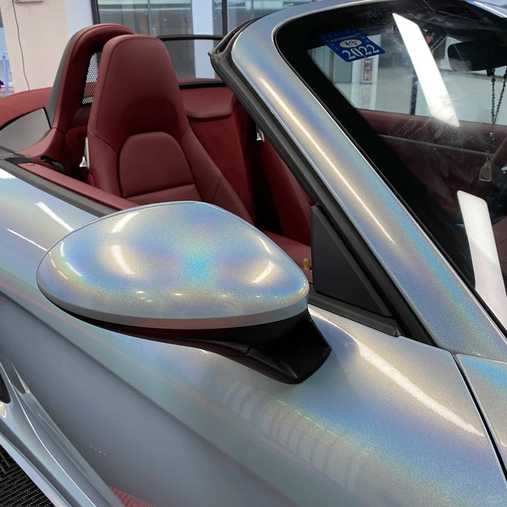 Gloss Metallic Rainbow Laser Sea Blue Car Vinyl Wrap product image 3 - Veloro metallic vinyl wrap