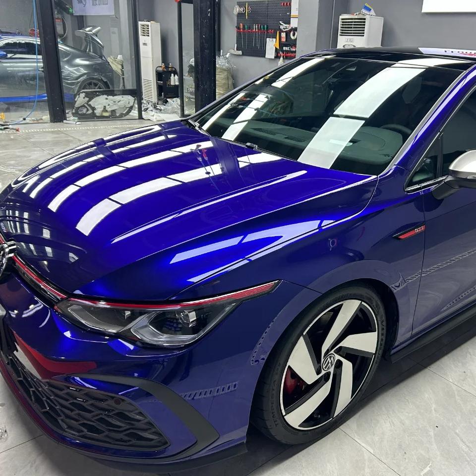 Gloss Metallic Royal Blue Car Vinyl Wrap PET product image 5 - Veloro metallic vinyl wrap