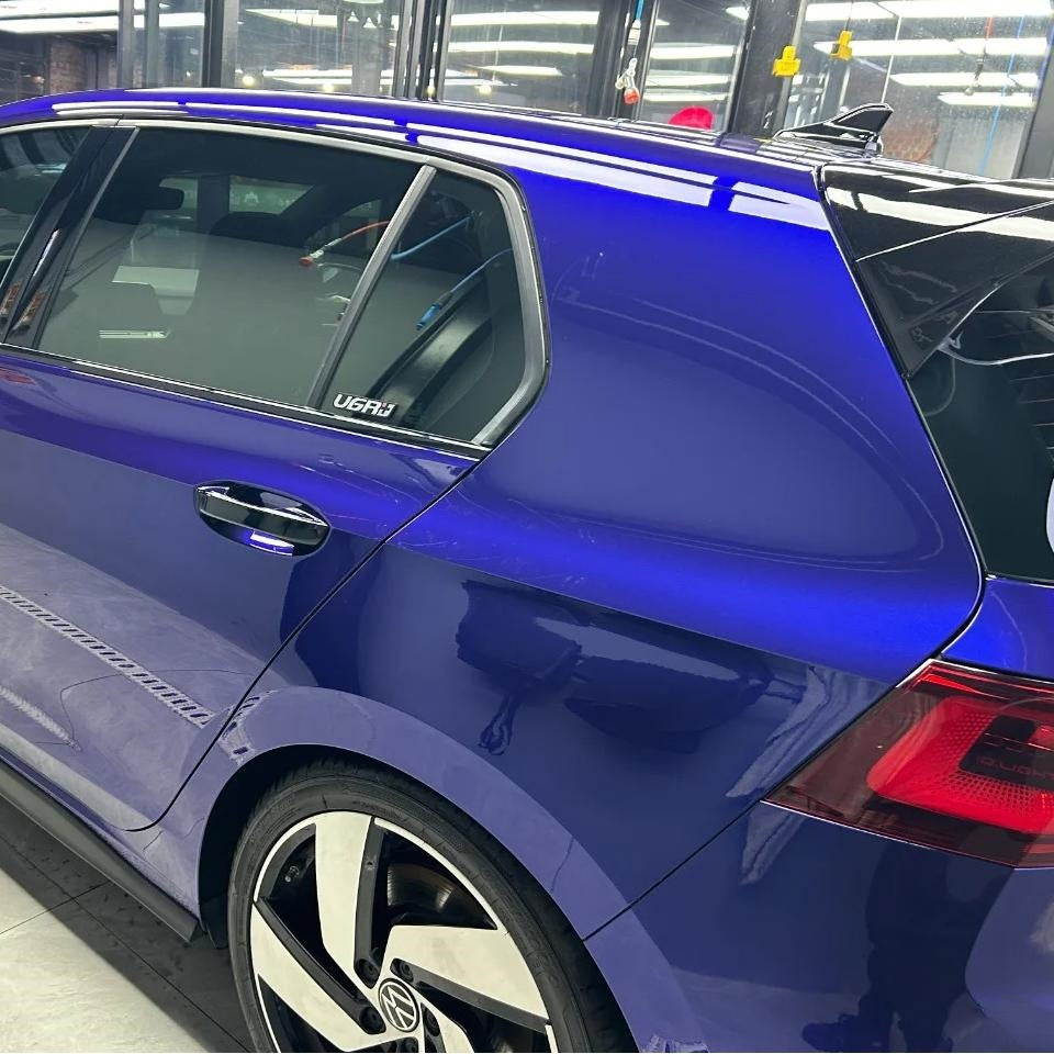 Gloss Metallic Royal Blue Car Vinyl Wrap PET product image 6 - Veloro metallic vinyl wrap
