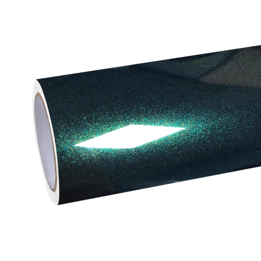 Gloss Metallic Royal Green Car Vinyl Wrap PET