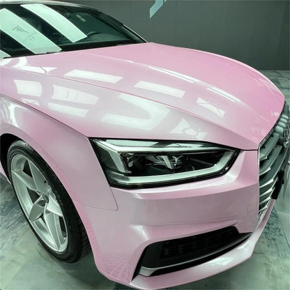 Gloss Metallic Sakura Pink Car Vinyl Wrap PET product image 4 - Veloro metallic vinyl wrap