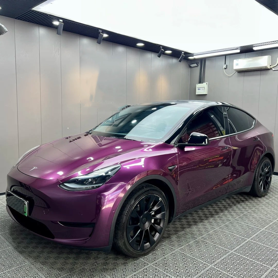 Gloss Metallic Siberia Purple Car Vinyl Wrap PET product image 3 - Veloro metallic vinyl wrap