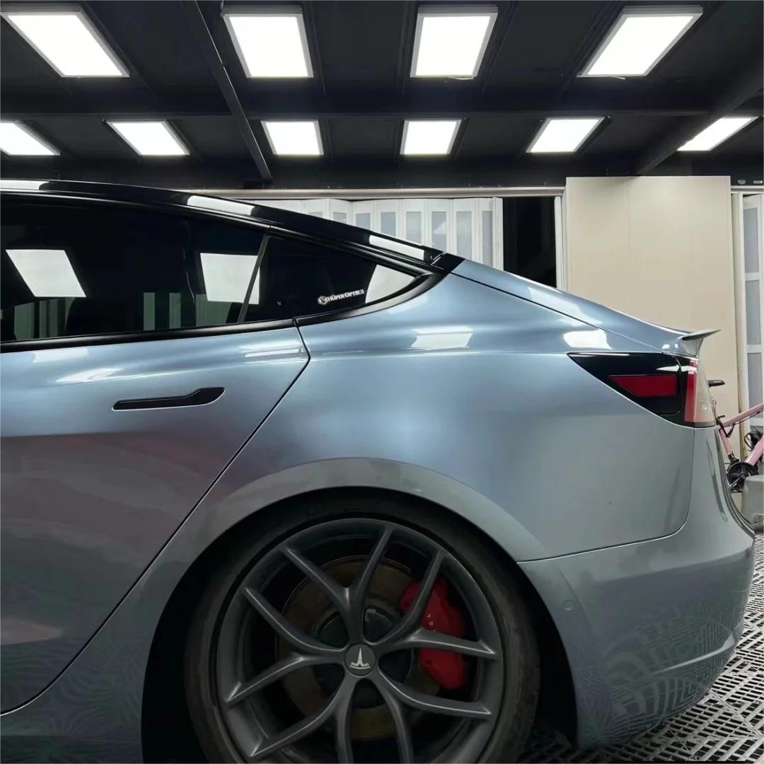 Gloss Metallic Somato Blue Car Vinyl Wrap PET product image 3 - Veloro metallic vinyl wrap