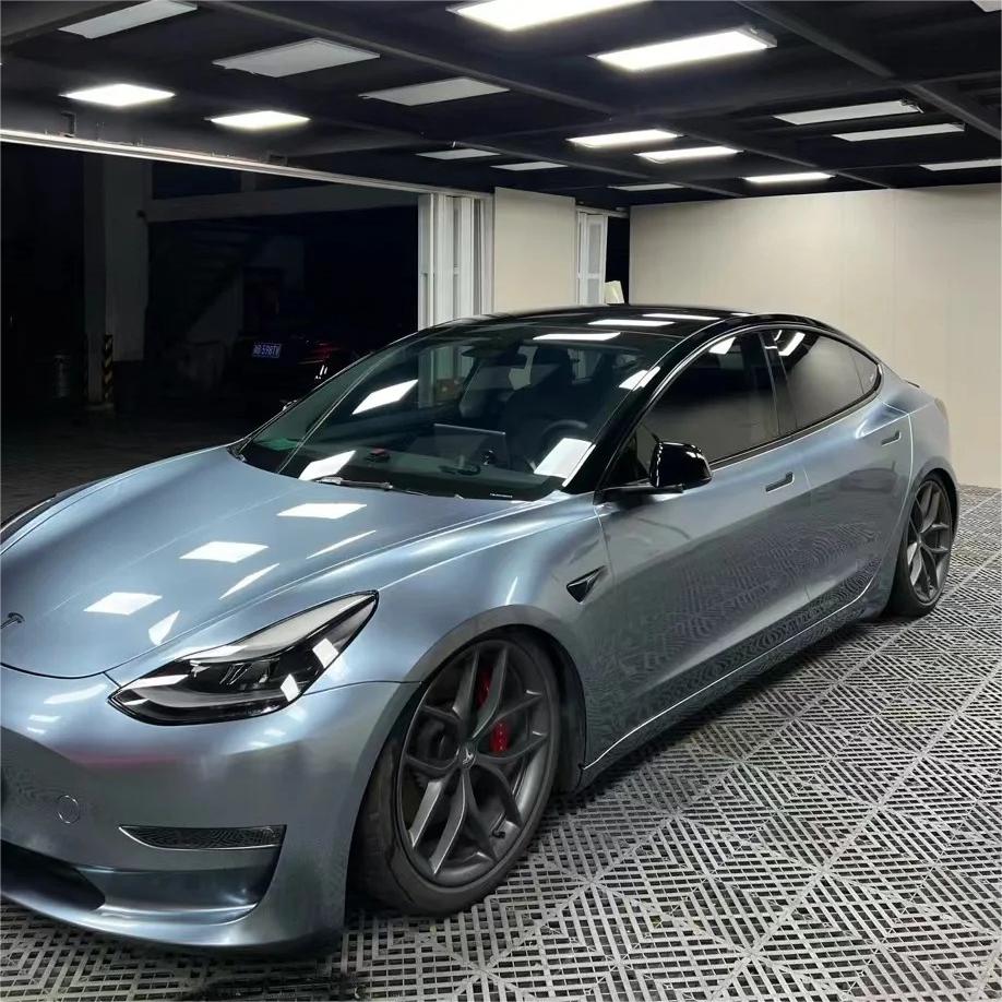 Gloss Metallic Somato Blue Car Vinyl Wrap PET product image 4 - Veloro metallic vinyl wrap