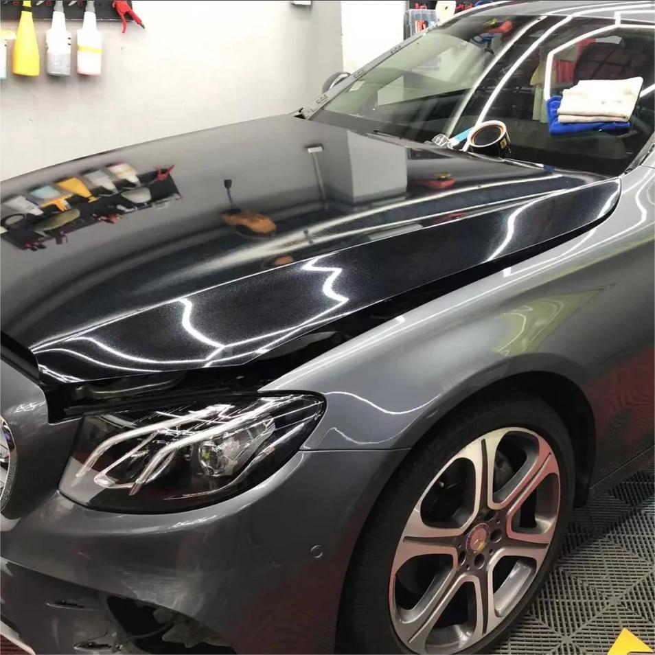 Gloss Metallic Sparkle Glitter Black Car Vinyl Wrap product image 4 - Veloro metallic vinyl wrap