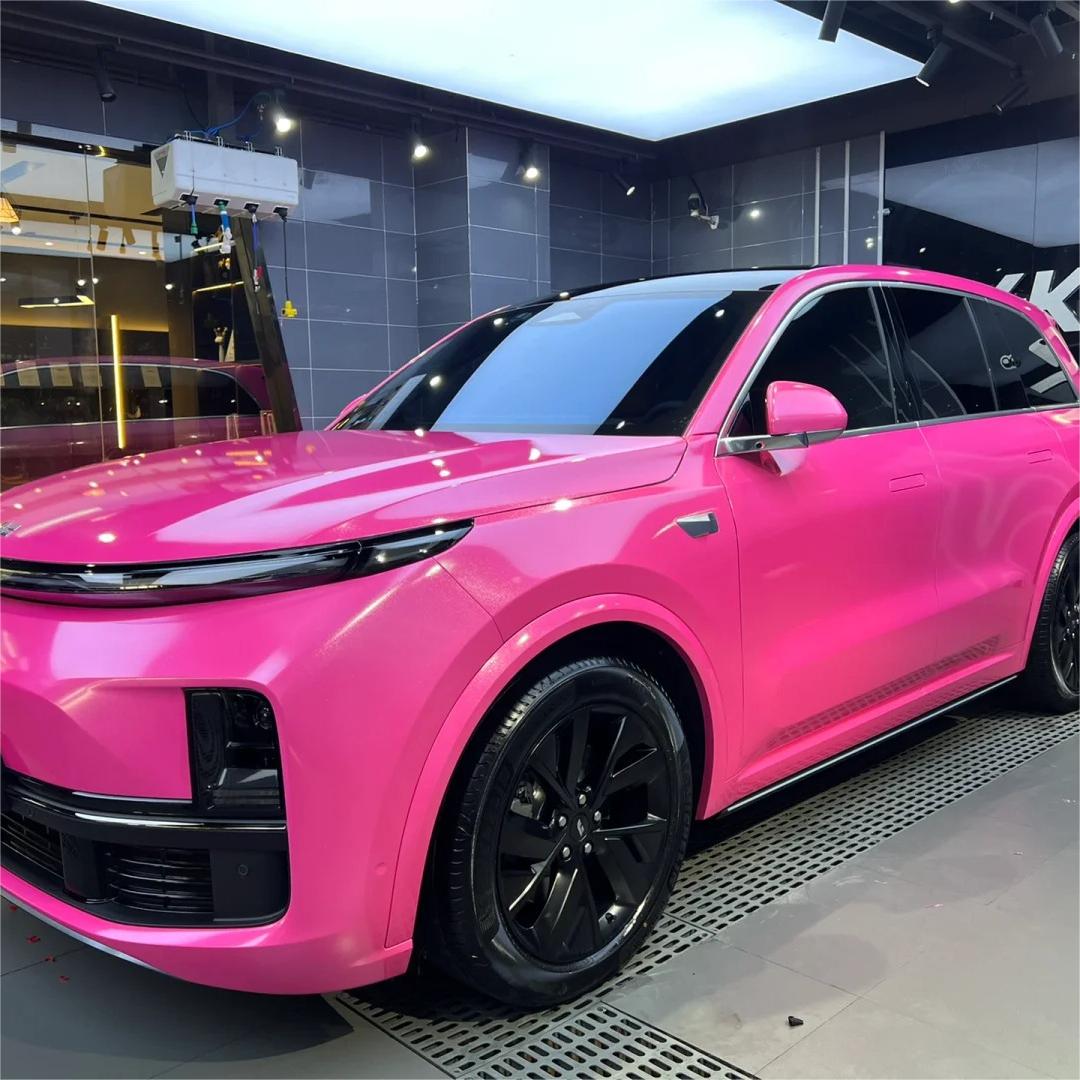Gloss Metallic Sparkle Glitter Pink Car Vinyl Wrap product image 5 - Veloro metallic vinyl wrap