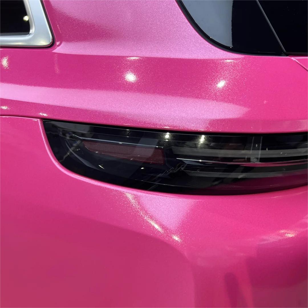 Gloss Metallic Sparkle Glitter Pink Car Vinyl Wrap product image 8 - Veloro metallic vinyl wrap