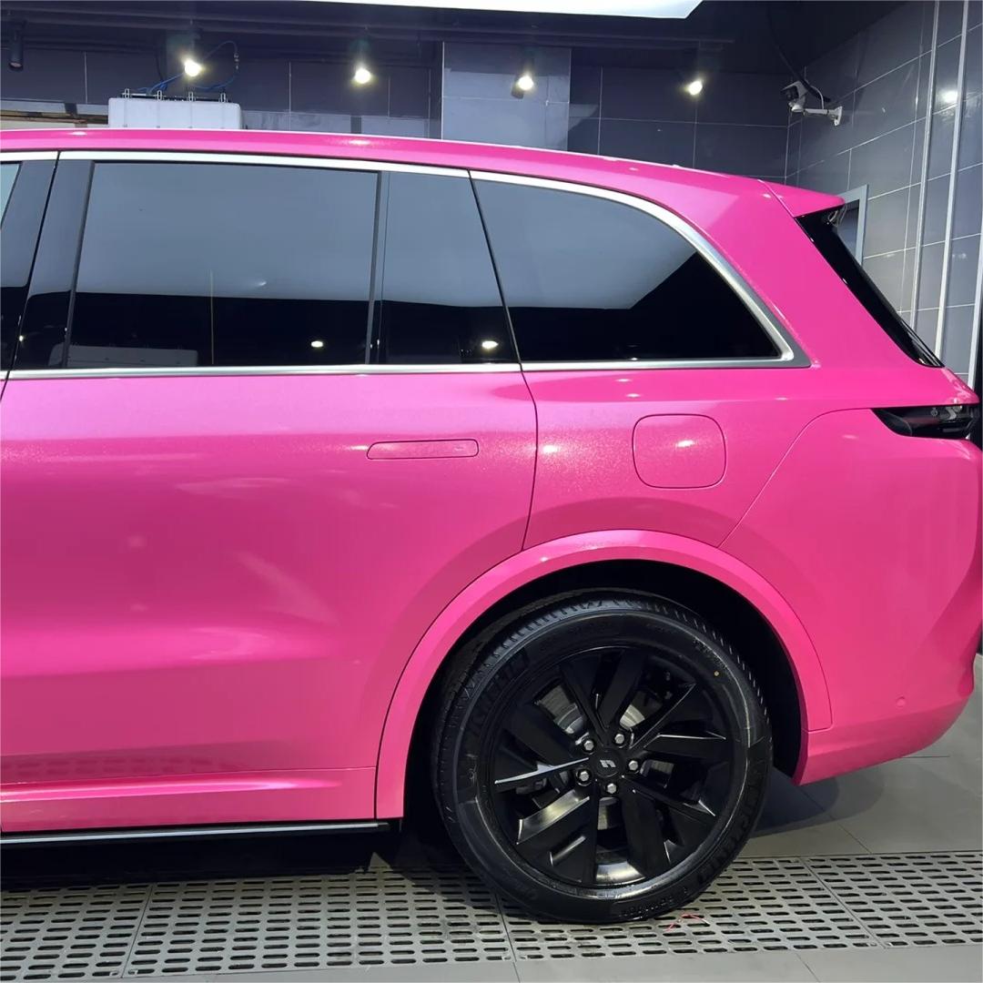 Gloss Metallic Sparkle Glitter Pink Car Vinyl Wrap product image 7 - Veloro metallic vinyl wrap