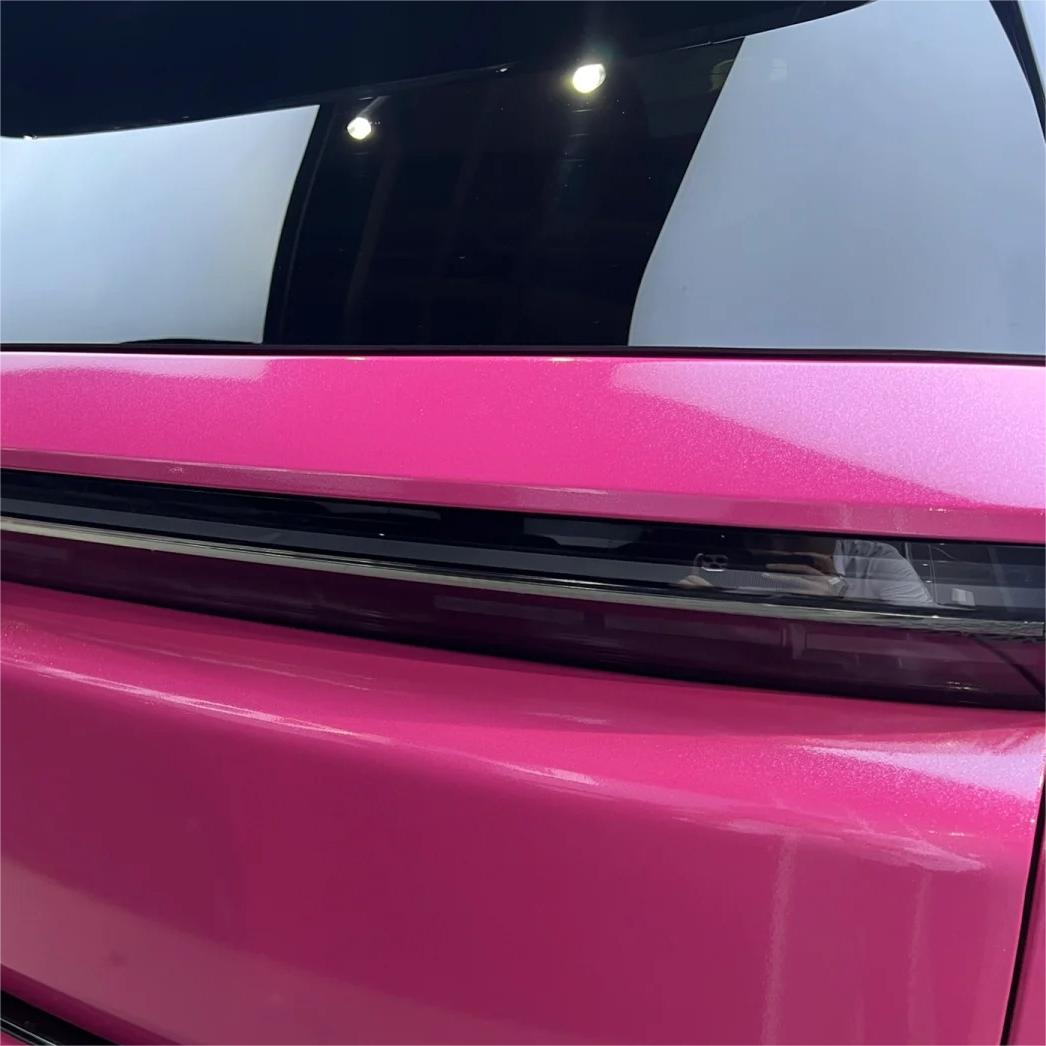 Gloss Metallic Sparkle Glitter Pink Car Vinyl Wrap product image 9 - Veloro metallic vinyl wrap
