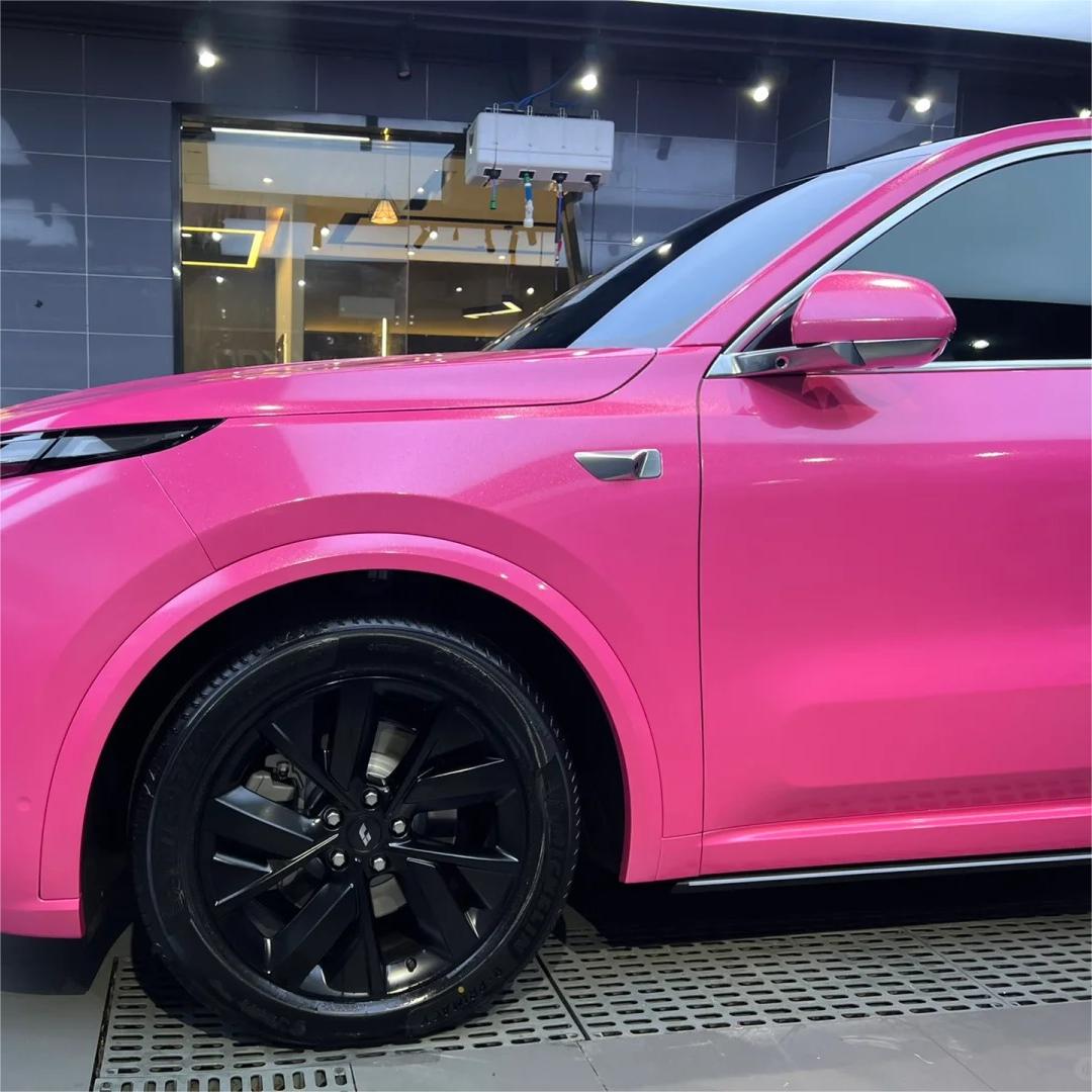 Gloss Metallic Sparkle Glitter Pink Car Vinyl Wrap product image 6 - Veloro metallic vinyl wrap