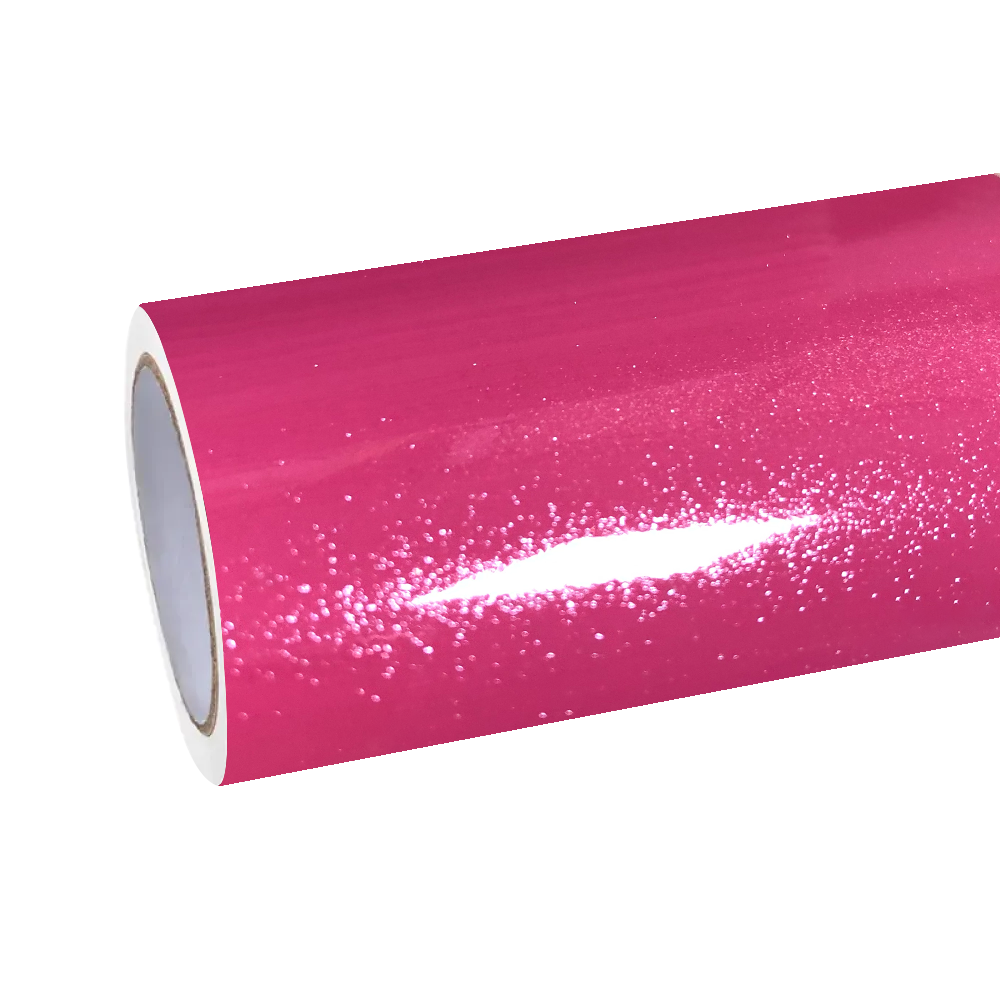 Gloss Metallic Sparkle Glitter Pink Car Vinyl Wrap