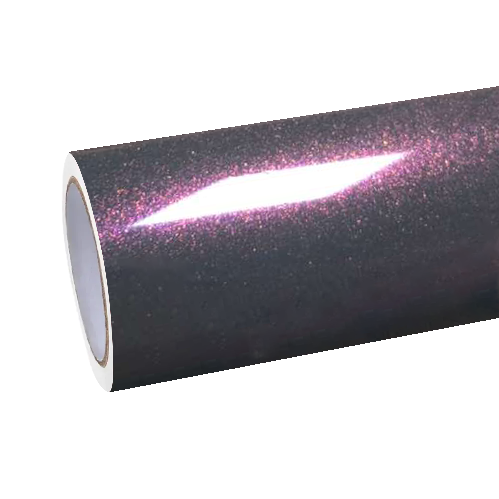 Gloss Metallic Sparkle Glitter Purple Car Vinyl Wrap PET product image 2 - Veloro metallic vinyl wrap