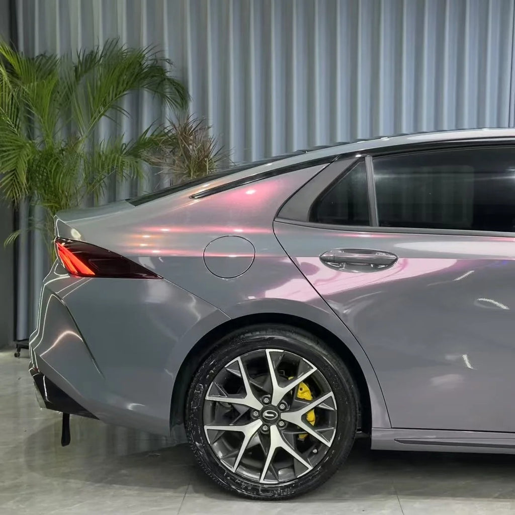 Gloss Metallic Sparkle Glitter Purple Car Vinyl Wrap PET product image 4 - Veloro metallic vinyl wrap
