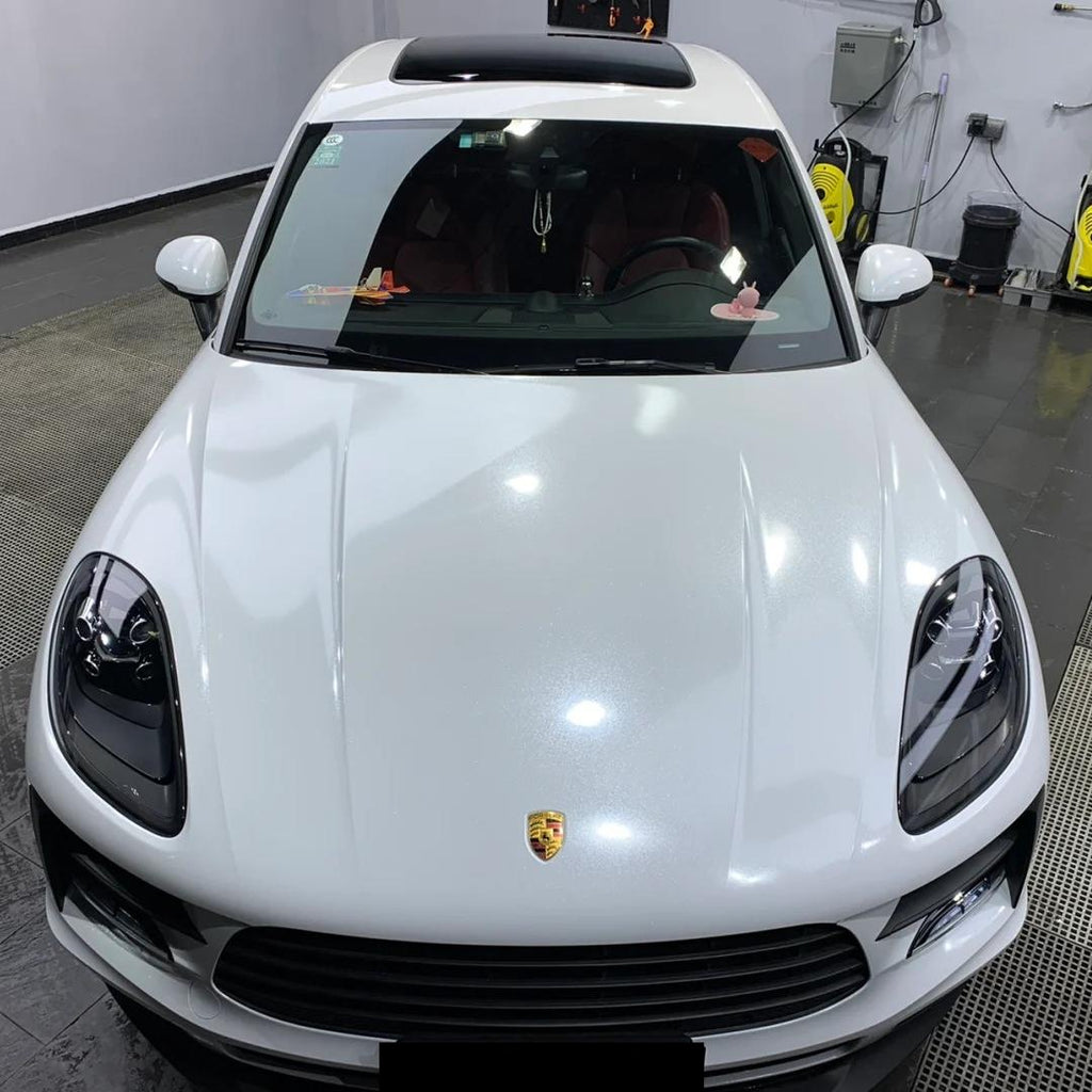Gloss Metallic Sparkle Glitter White Car Vinyl Wrap Sale product image 2 - Veloro metallic vinyl wrap