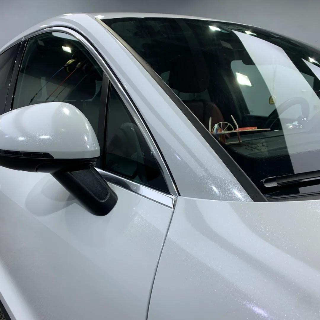 Gloss Metallic Sparkle Glitter White Car Vinyl Wrap Sale product image 5 - Veloro metallic vinyl wrap