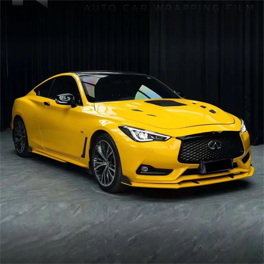 Gloss Metallic Sparkle Sunflower Yellow Car Vinyl Wrap product image 5 - Veloro metallic vinyl wrap