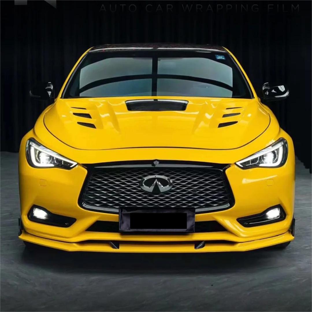 Gloss Metallic Sparkle Sunflower Yellow Car Vinyl Wrap product image 4 - Veloro metallic vinyl wrap