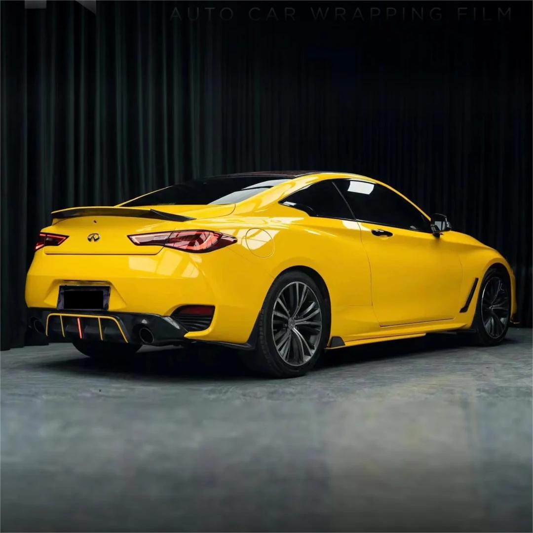 Gloss Metallic Sparkle Sunflower Yellow Car Vinyl Wrap product image 6 - Veloro metallic vinyl wrap