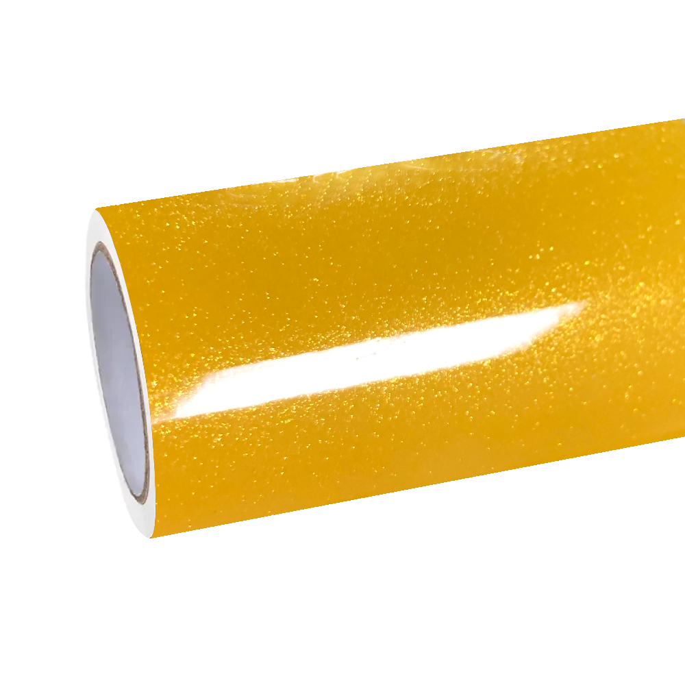 Gloss Metallic Sparkle Sunflower Yellow Car Vinyl Wrap product image 2 - Veloro metallic vinyl wrap
