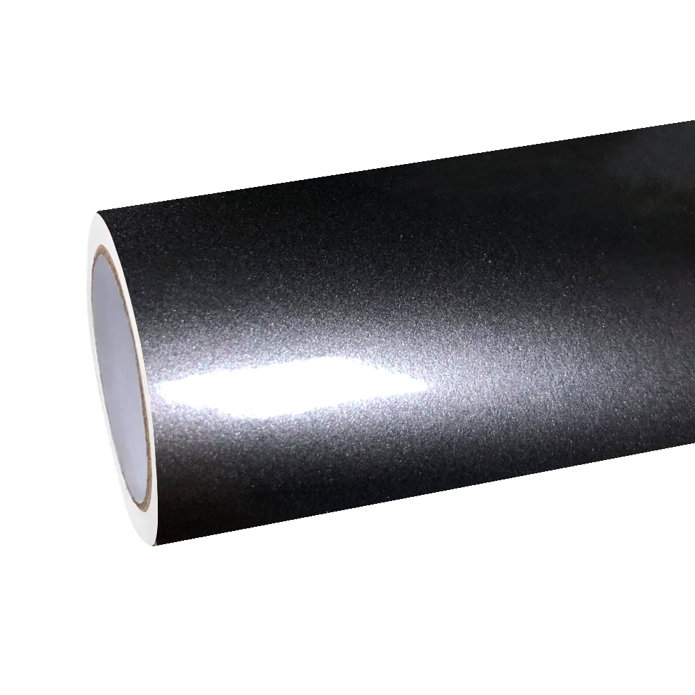 Gloss Metallic Steel Grey Car Vinyl Wrap PET product image 2 - Veloro metallic vinyl wrap