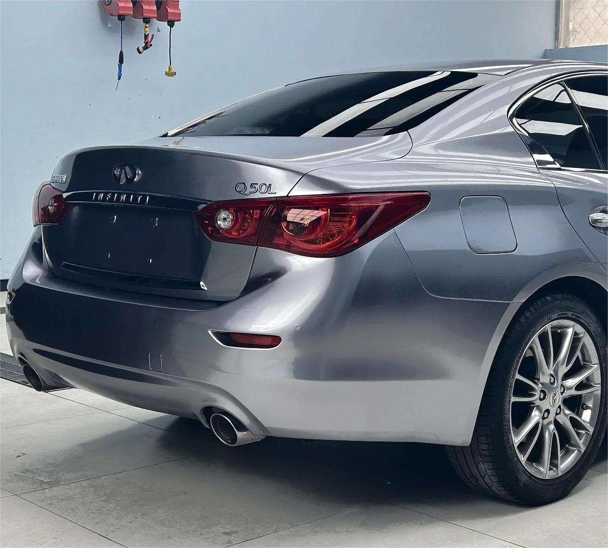 Gloss Metallic Titanium Grey Car Vinyl Wrap Sale product image 5 - Veloro metallic vinyl wrap
