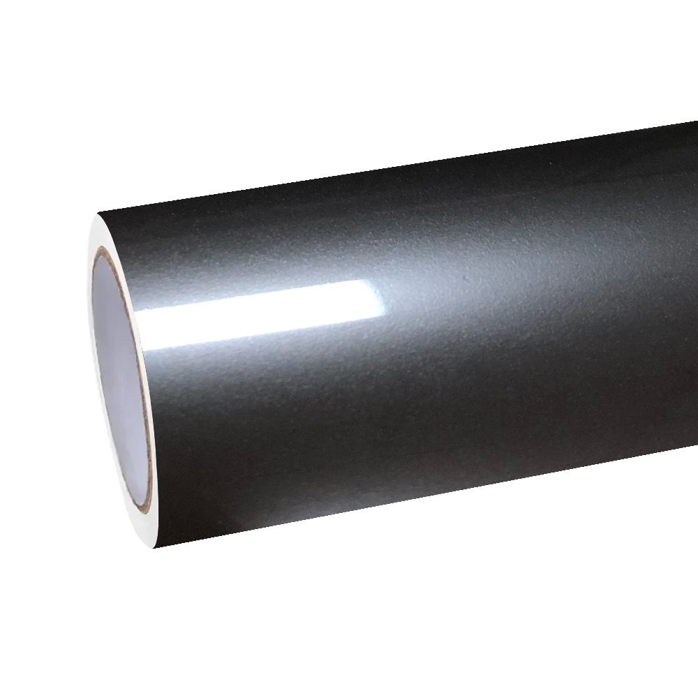 Gloss Metallic Tungsten Black Car Vinyl Wrap PET product image 2 - Veloro metallic vinyl wrap