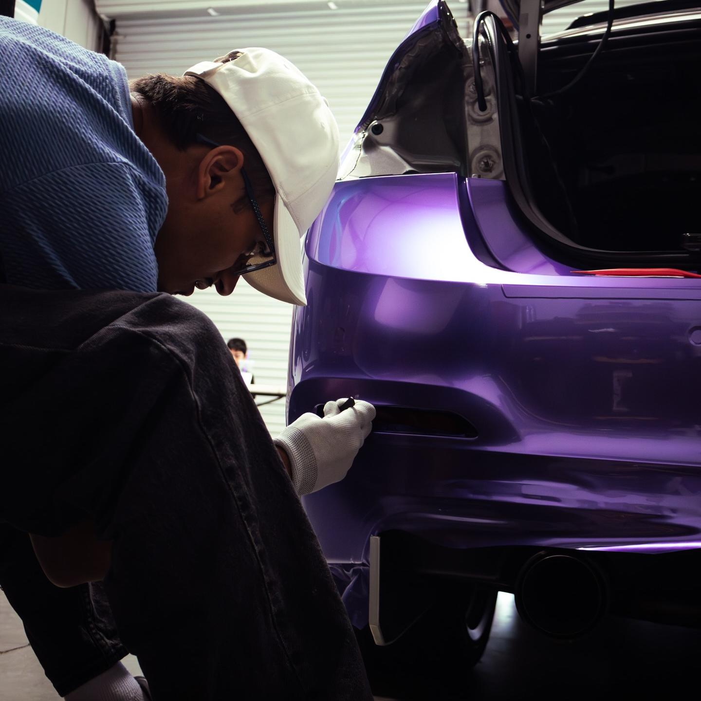 Gloss Metallic Viola Purple Car Vinyl Wrap PET product image 16 - Veloro metallic vinyl wrap