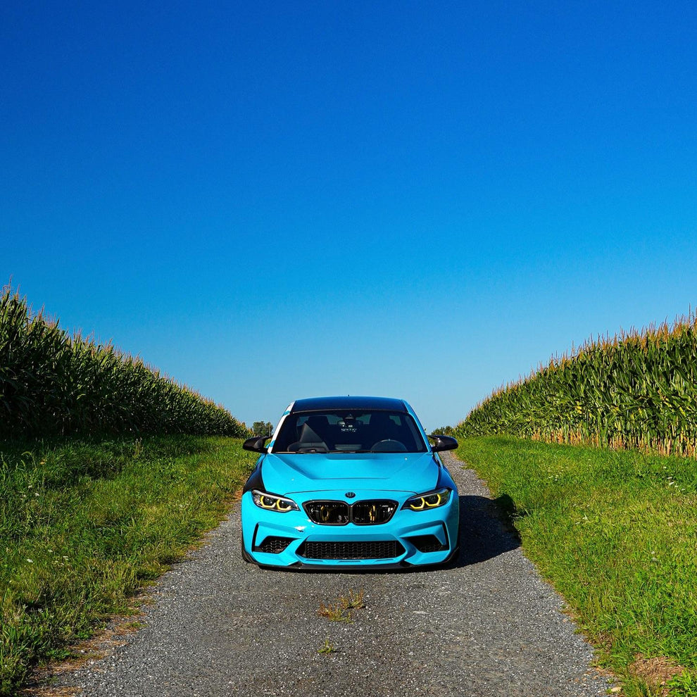 Gloss Miami Blue Car Vinyl Wrap Porsche PET product image 6 - Veloro gloss vinyl wrap
