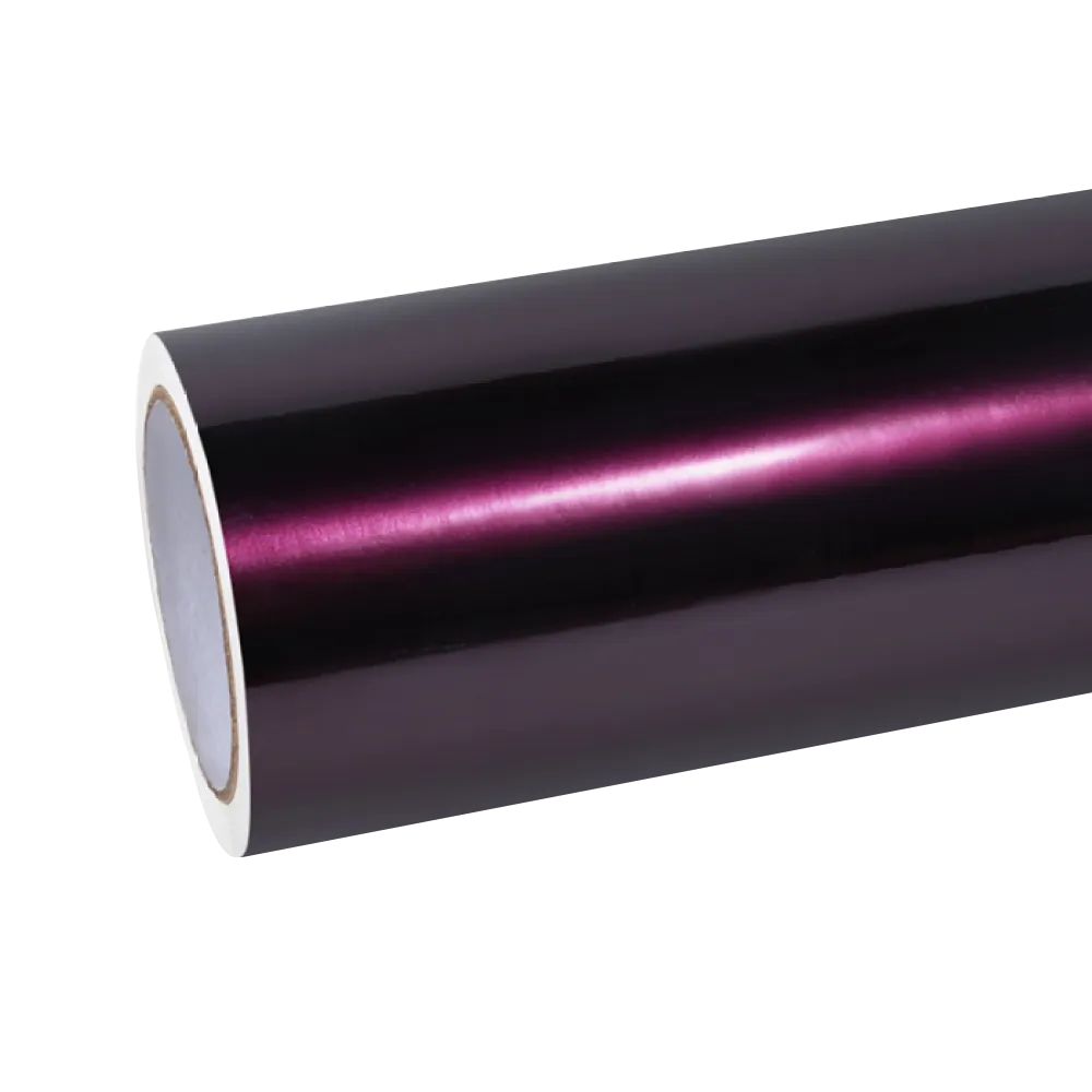 Gloss Metallic Midnight Red Car Vinyl Wrap PET product image 2 - Veloro metallic vinyl wrap