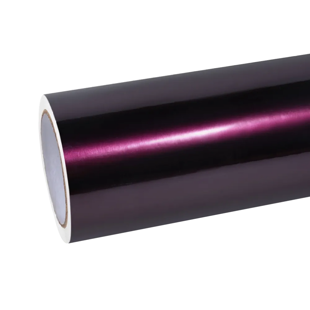 Gloss Metallic Midnight Red Car Vinyl Wrap PET product image 2 - Veloro metallic vinyl wrap