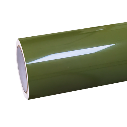 Gloss Military Green Car Vinyl Wrap PET