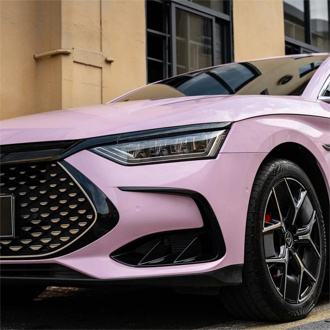 Gloss Millennial Pink Car Vinyl Wrap Sale Aston Martin product image 8 - Veloro gloss vinyl wrap