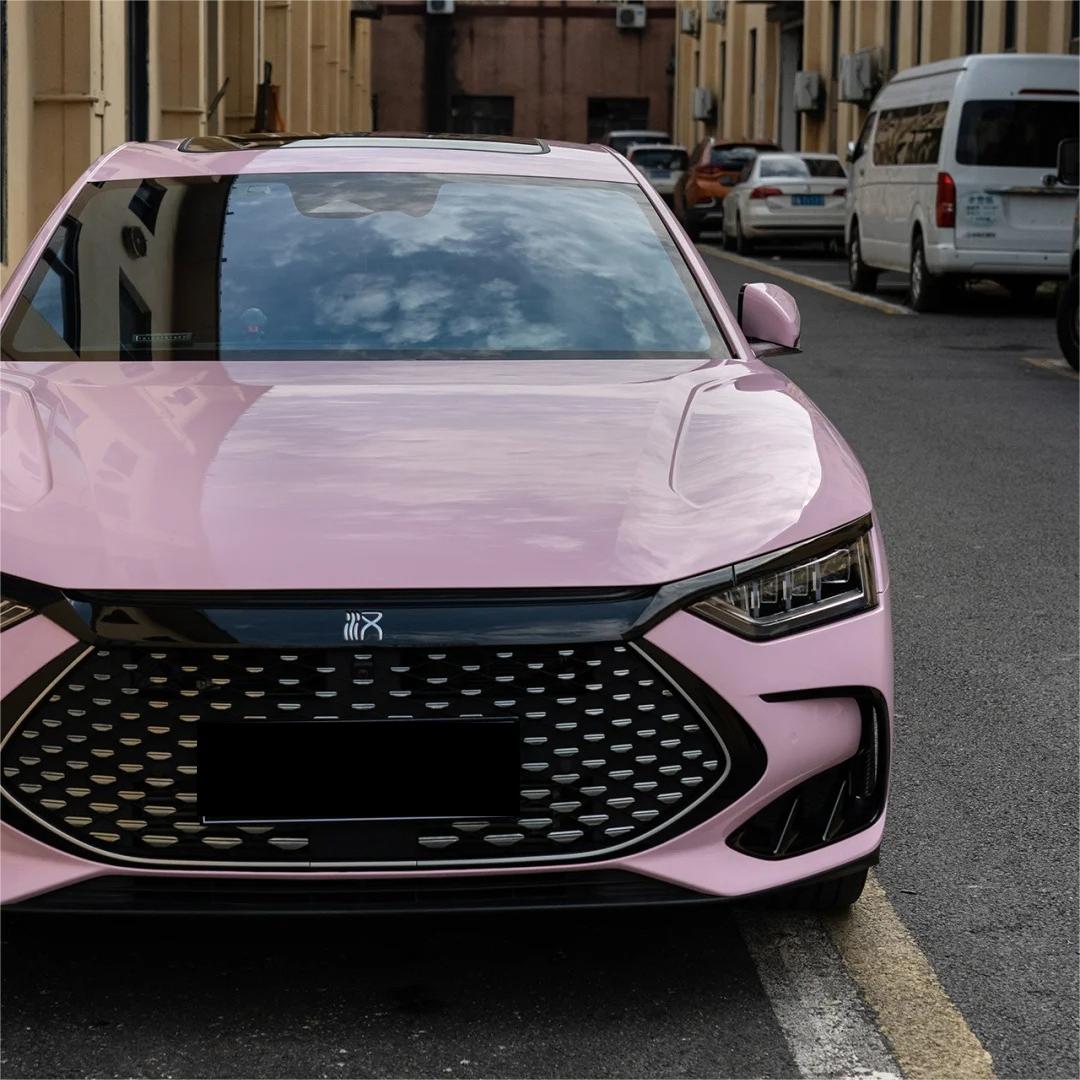 Gloss Millennial Pink Car Vinyl Wrap Sale Aston Martin product image 7 - Veloro gloss vinyl wrap
