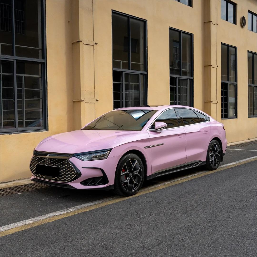 Gloss Millennial Pink Car Vinyl Wrap Sale Aston Martin product image 6 - Veloro gloss vinyl wrap