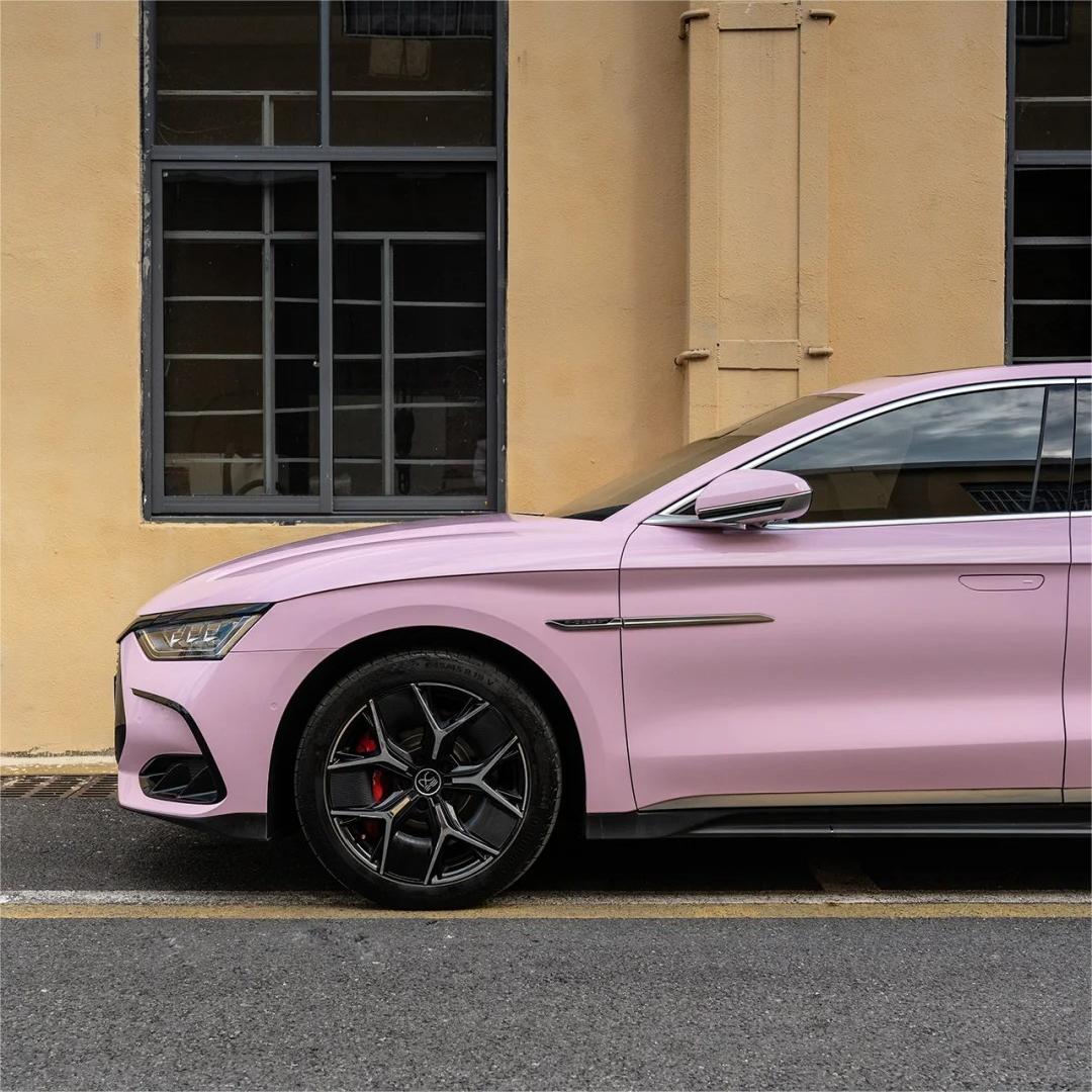 Gloss Millennial Pink Car Vinyl Wrap Sale Aston Martin product image 9 - Veloro gloss vinyl wrap