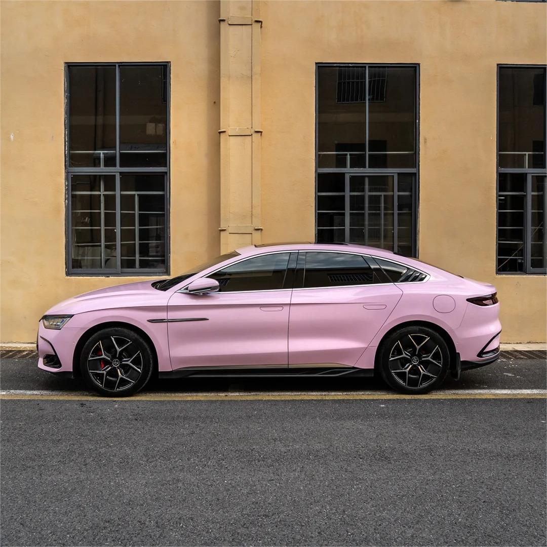 Gloss Millennial Pink Car Vinyl Wrap Sale Aston Martin product image 11 - Veloro gloss vinyl wrap