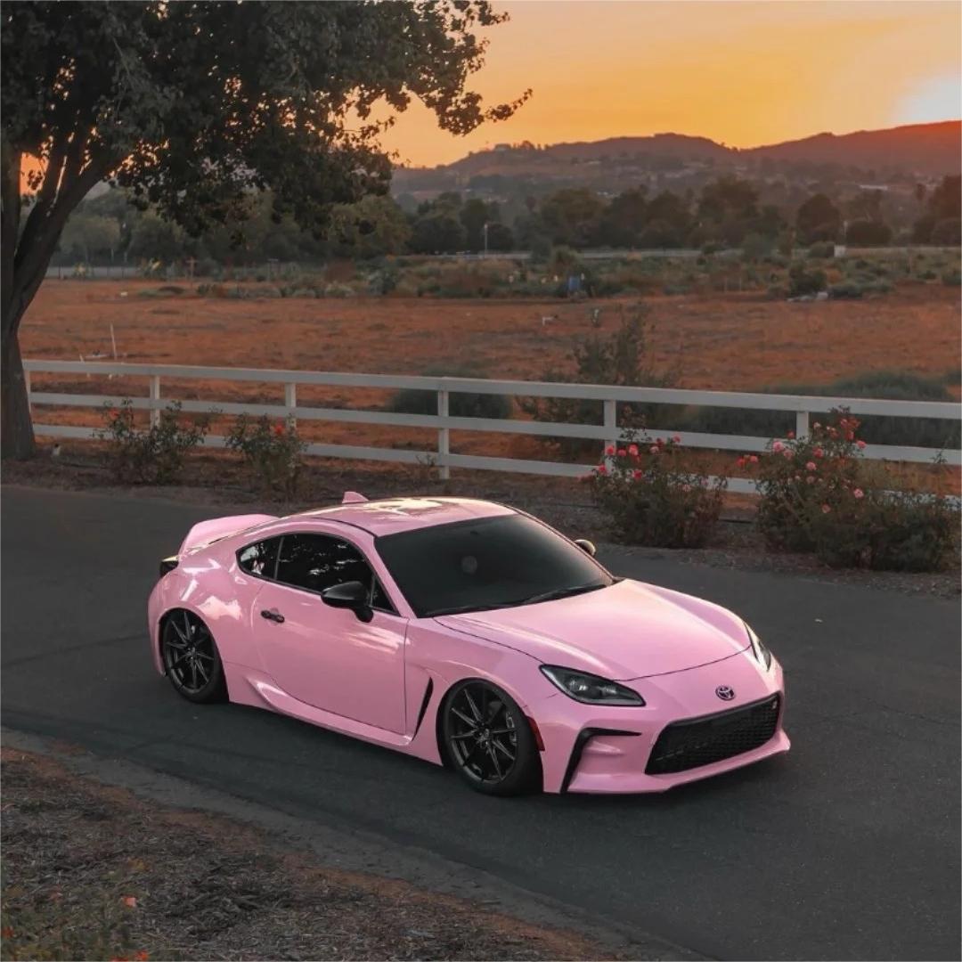 Gloss Millennial Pink Car Vinyl Wrap Sale Aston Martin product image 5 - Veloro gloss vinyl wrap