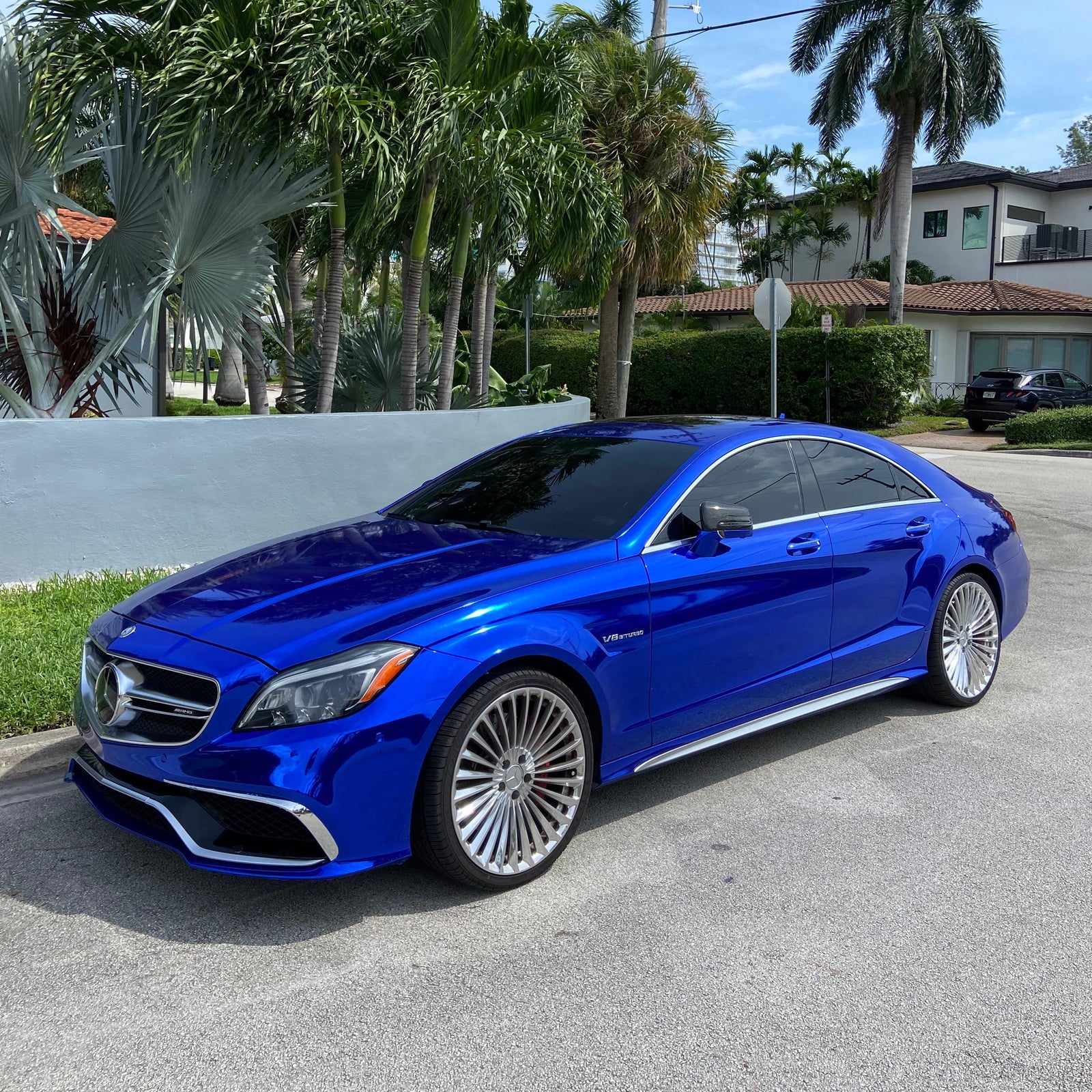 Gloss Mirror Chrome Blue Car Vinyl Wrap PET product image 6 - Veloro chrome vinyl wrap