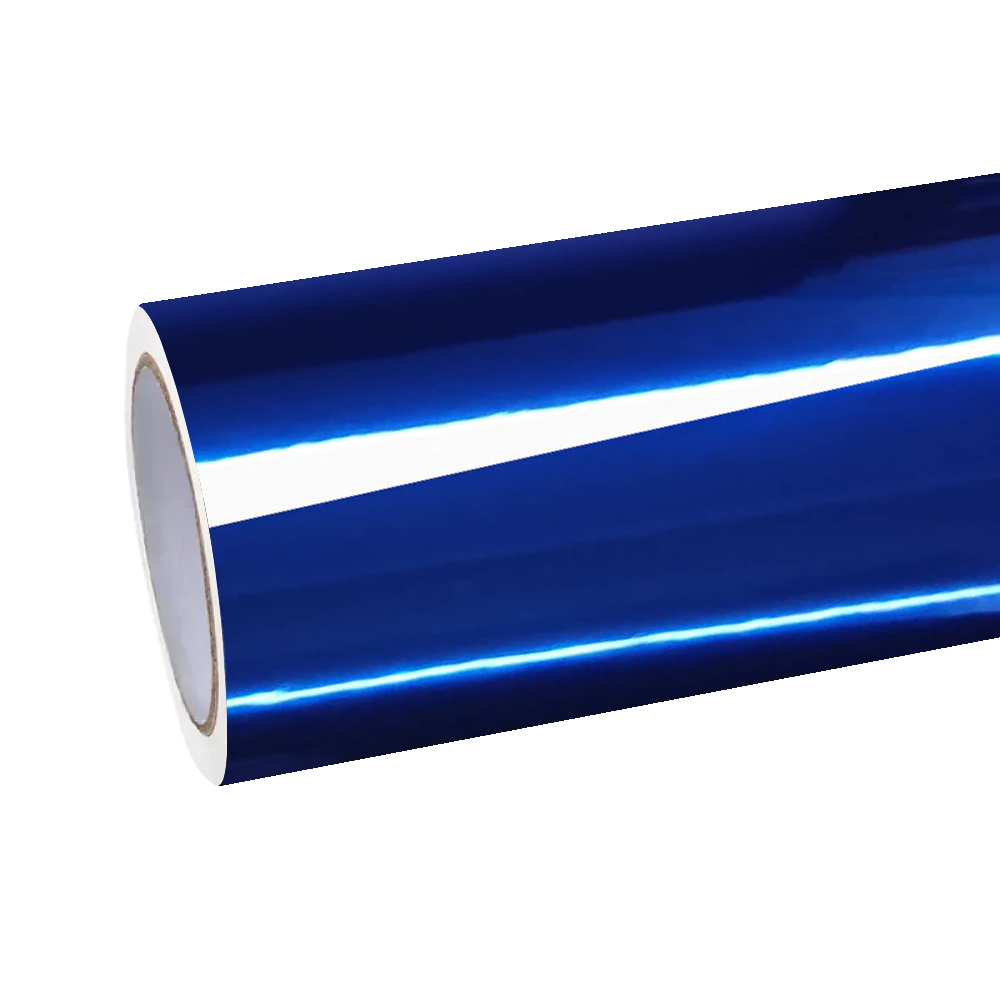 Gloss Mirror Chrome Blue Car Vinyl Wrap PET product image 2 - Veloro chrome vinyl wrap