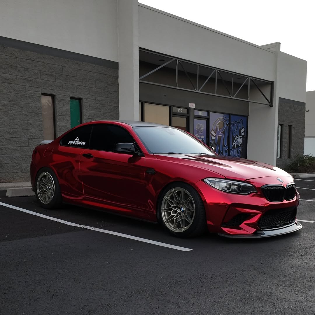 Gloss Mirror Chrome Candy Apple Red Car Vinyl Wrap PET product image 10 - Veloro chrome vinyl wrap