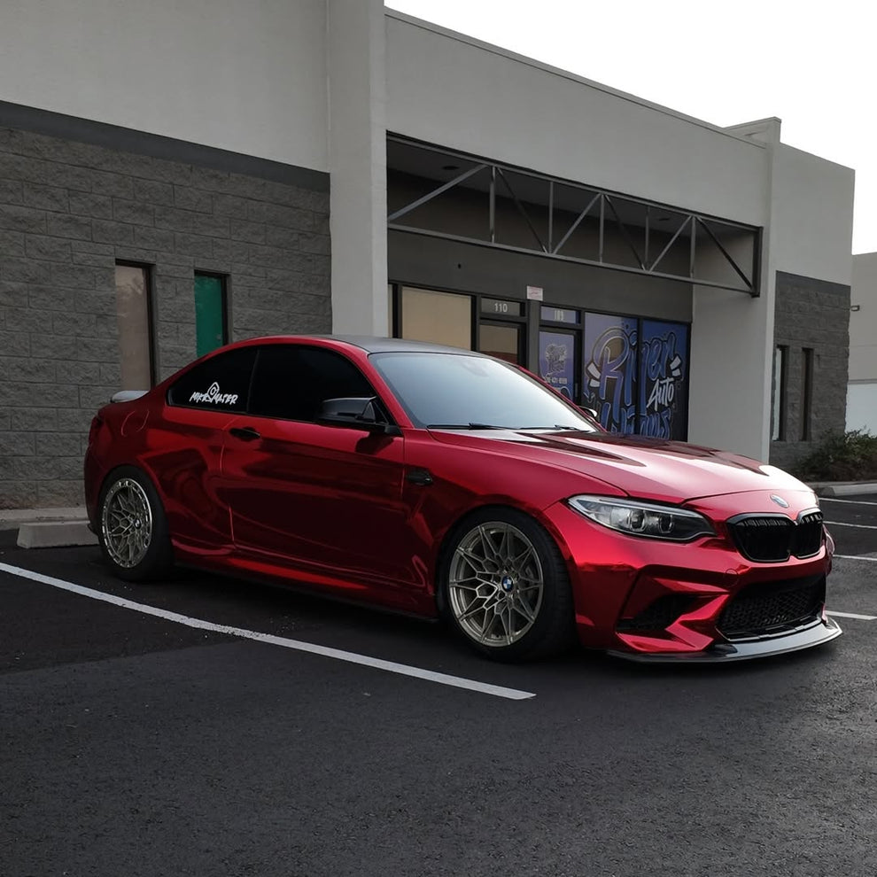 Gloss Mirror Chrome Candy Apple Red Car Vinyl Wrap PET product image 10 - Veloro chrome vinyl wrap